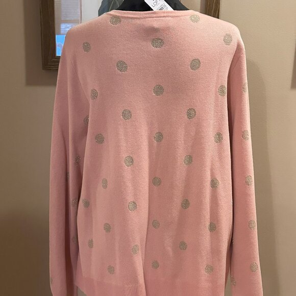 Loft; Cardigan, Pink and Gold; NWT, Size XL - Picture 2 of 6